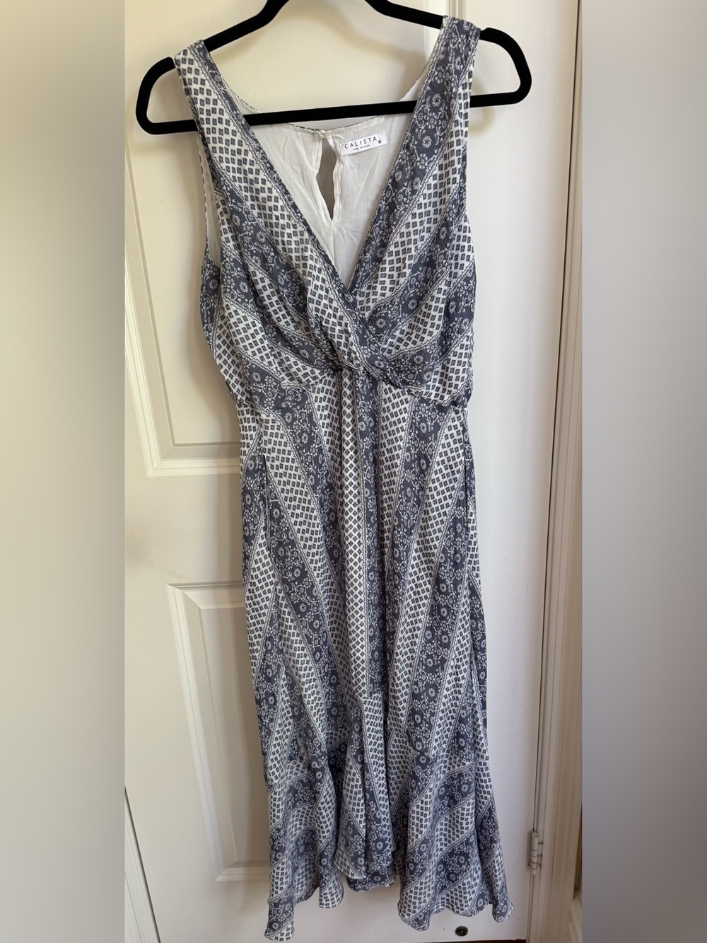 Calista Patterned Sleeveless Maxi Dress